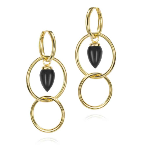 Pendientes PENDULUM de Plata. Baño de Oro 18k