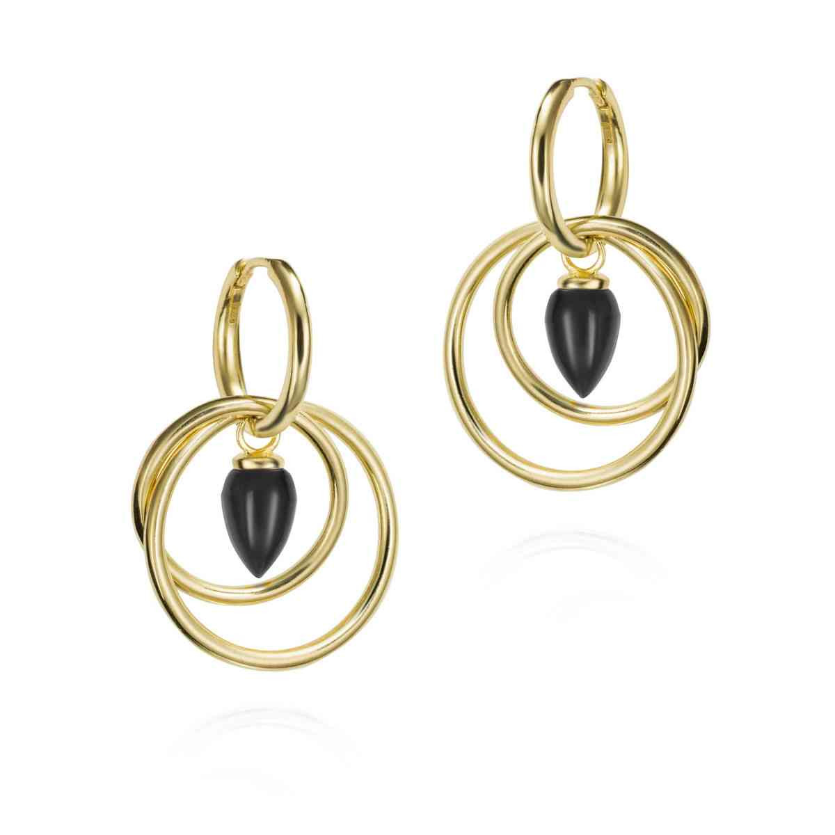 PENDULUM Earrings in Silver. 18k Gold Vermeil