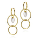 Pendientes PENDULUM de Plata. Baño de Oro 18k