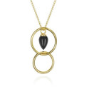 PENDULUM Necklace in Silver. 18k Gold Vermeil