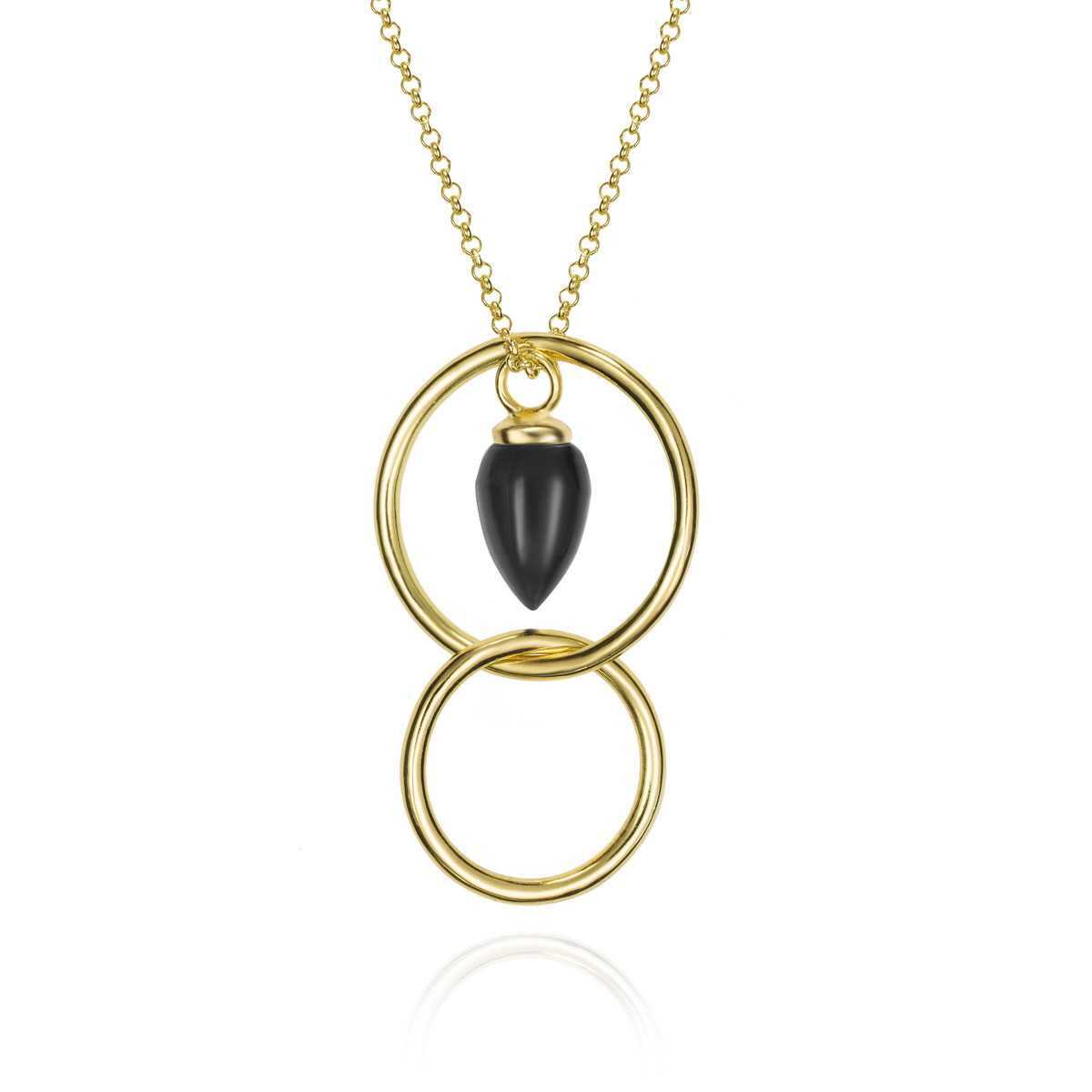 PENDULUM Necklace in Silver. 18k Gold Vermeil