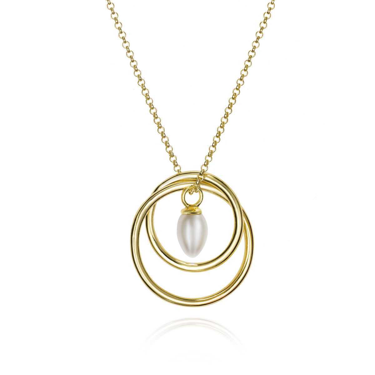 PENDULUM Necklace in Silver. 18k Gold Vermeil