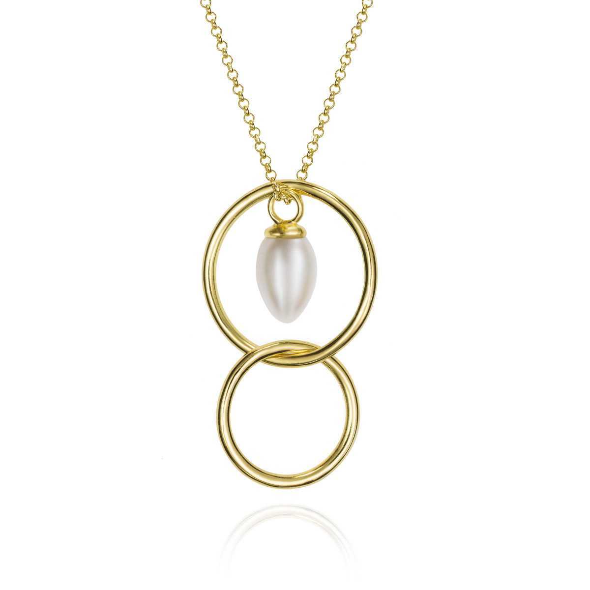 PENDULUM Necklace in Silver. 18k Gold Vermeil