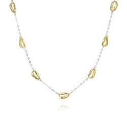 Necklace  BEAN in Silver. 18 k Gold vermeil