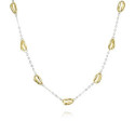 Necklace  BEAN in Silver. 18 k Gold vermeil