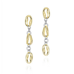 Earrings BEAN in Silver. 18 k Gold vermeil