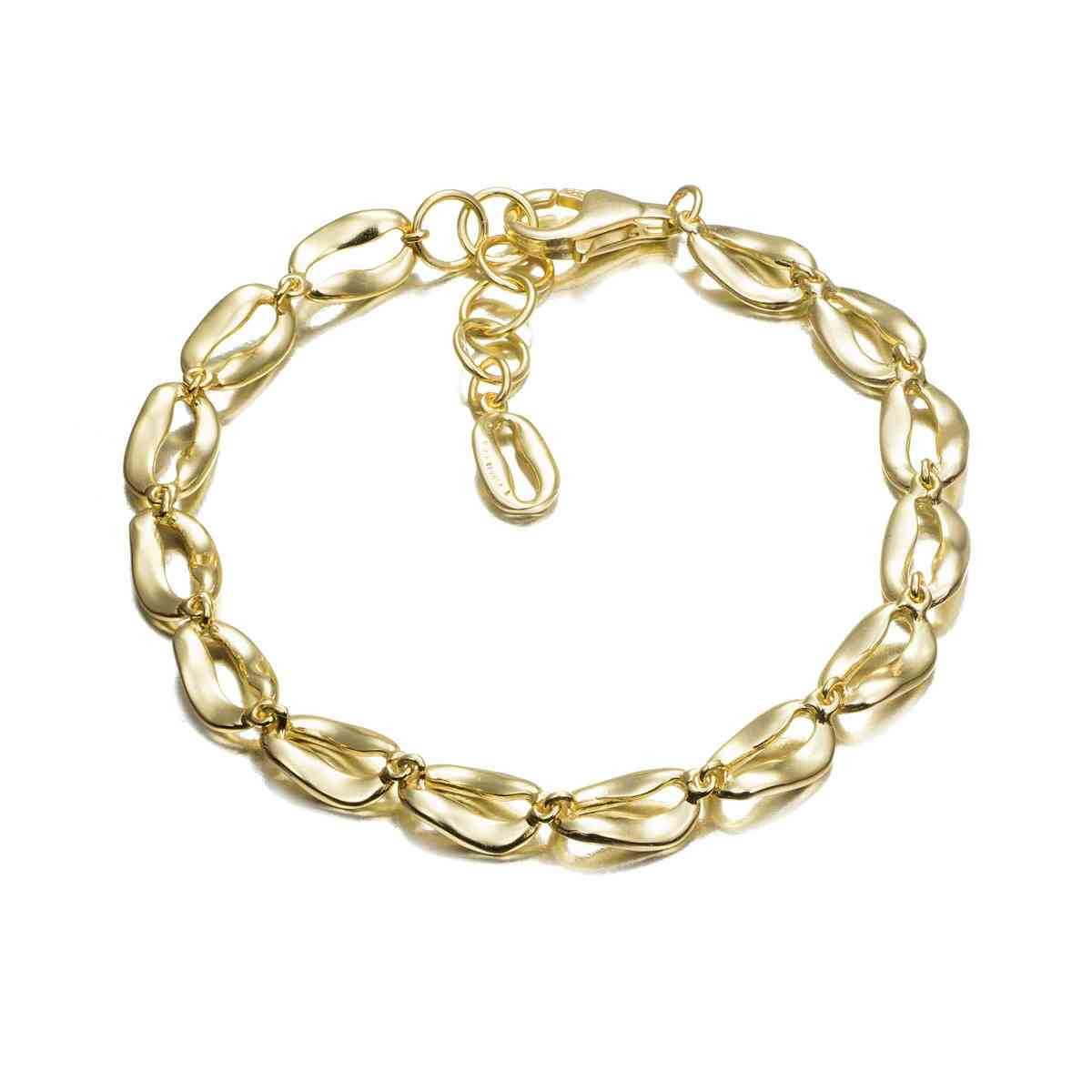 Bracelet BEAN in Silver. 18 k Gold vermeil