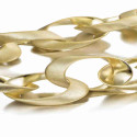 Long necklace with oval pieces in sterling silver with 18k gold vermeil