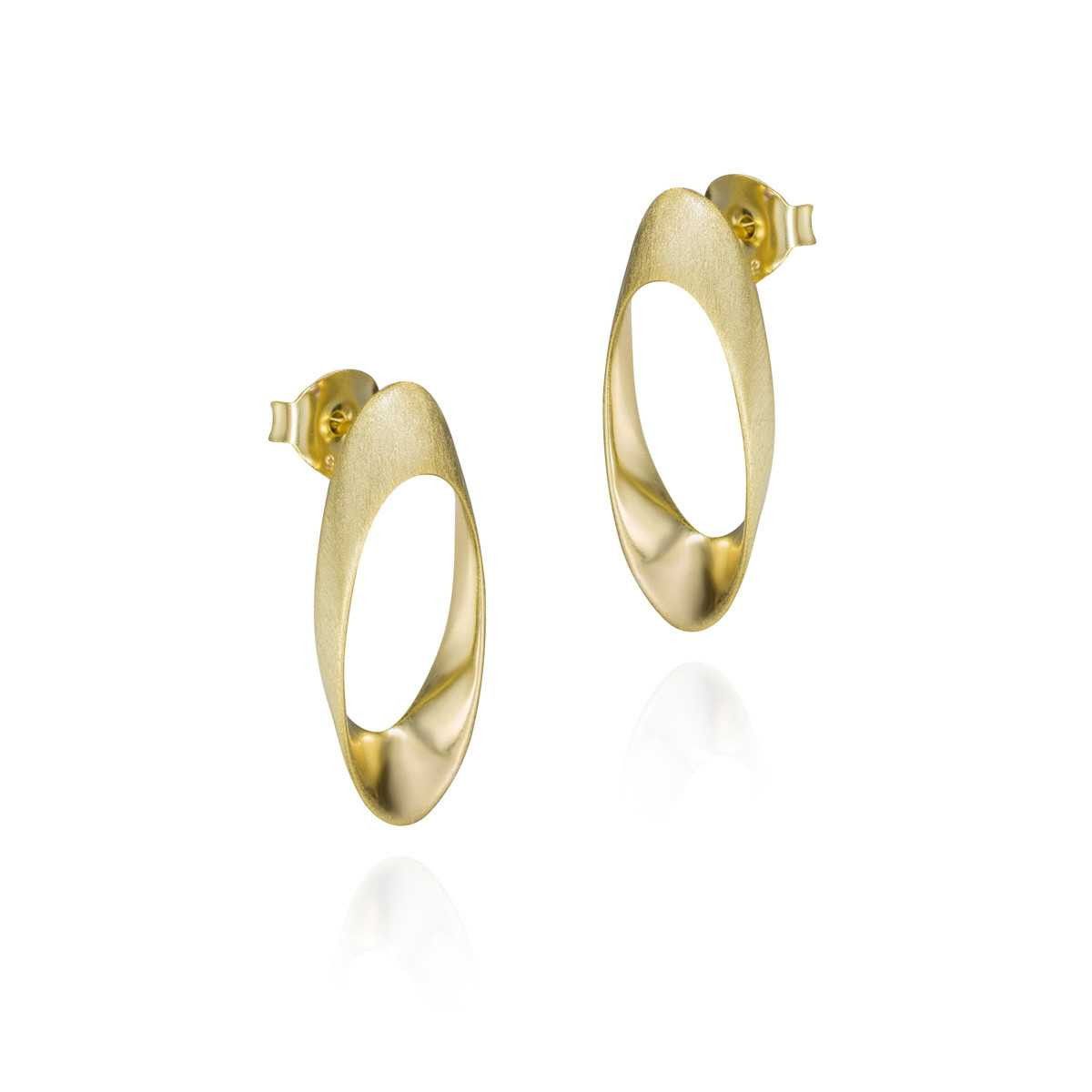 Earrings NOVA in Silver. 18 k Gold vermeil