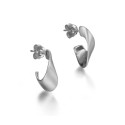 Pendientes curvos de plata de ley 925
