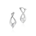 Infinity shape earrings in sterling silver 925