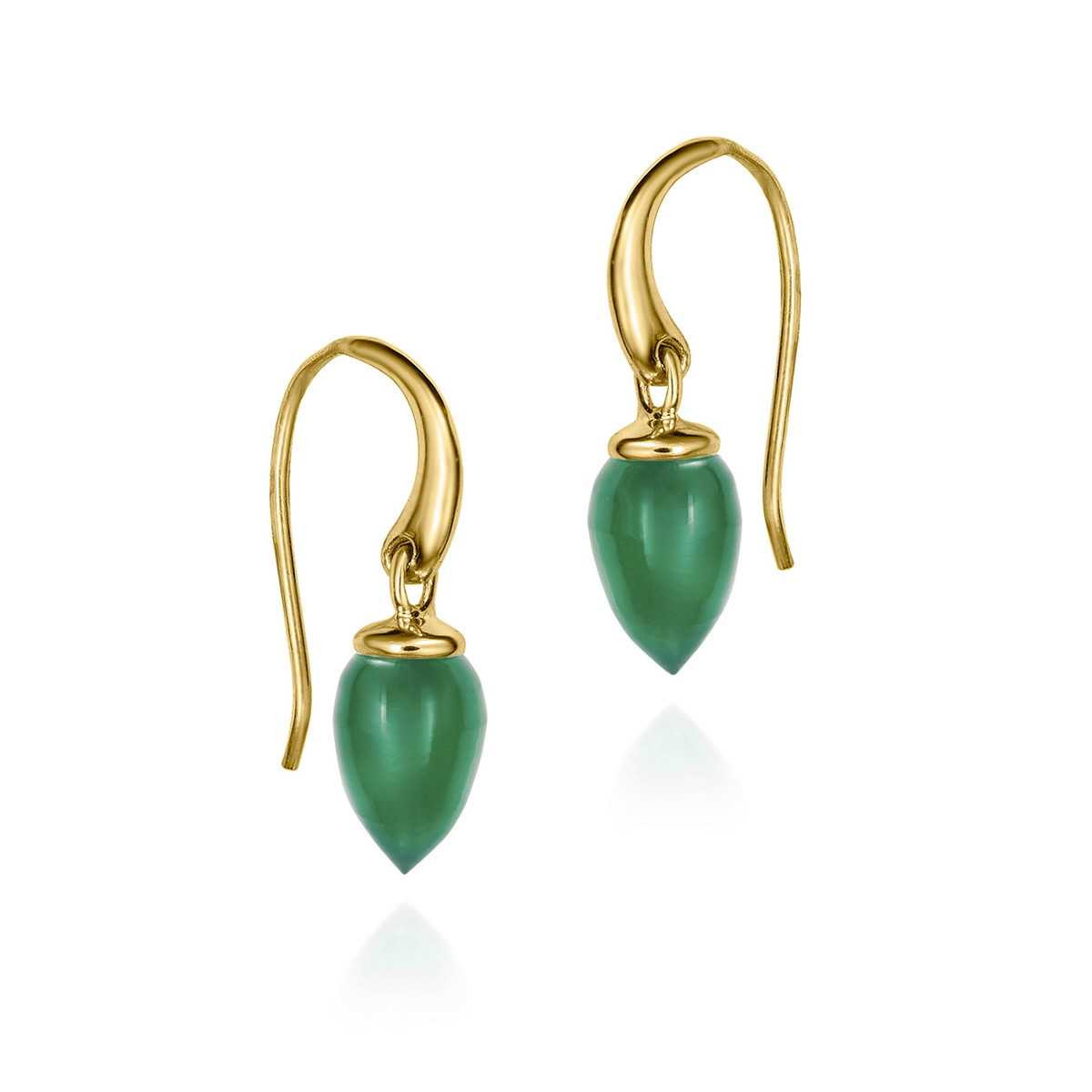 Pendientes PENDULUM de Plata. Baño de Oro 18k