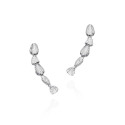 Climber earring with an irregular texture in 925 sterling silver Climber earring with an irregular texture in 925 sterling silver