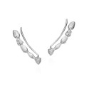 Climber earring with an irregular texture in 925 sterling silver Climber earring with an irregular texture in 925 sterling silver