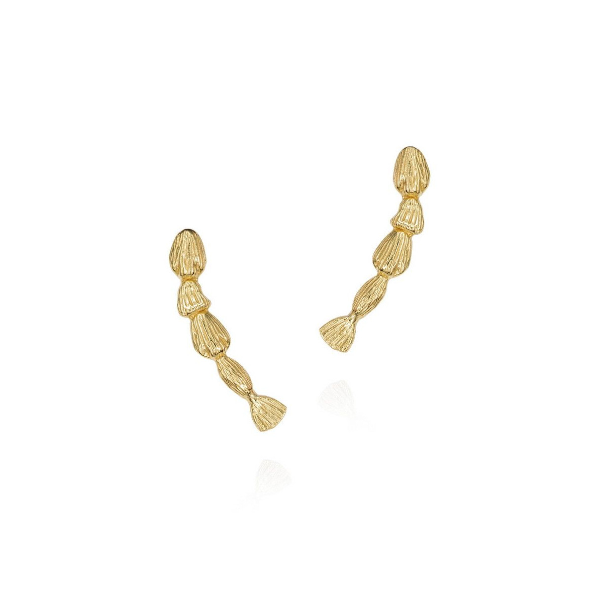 NUGGETS Earrings in Silver. 18k Gold Vermeil