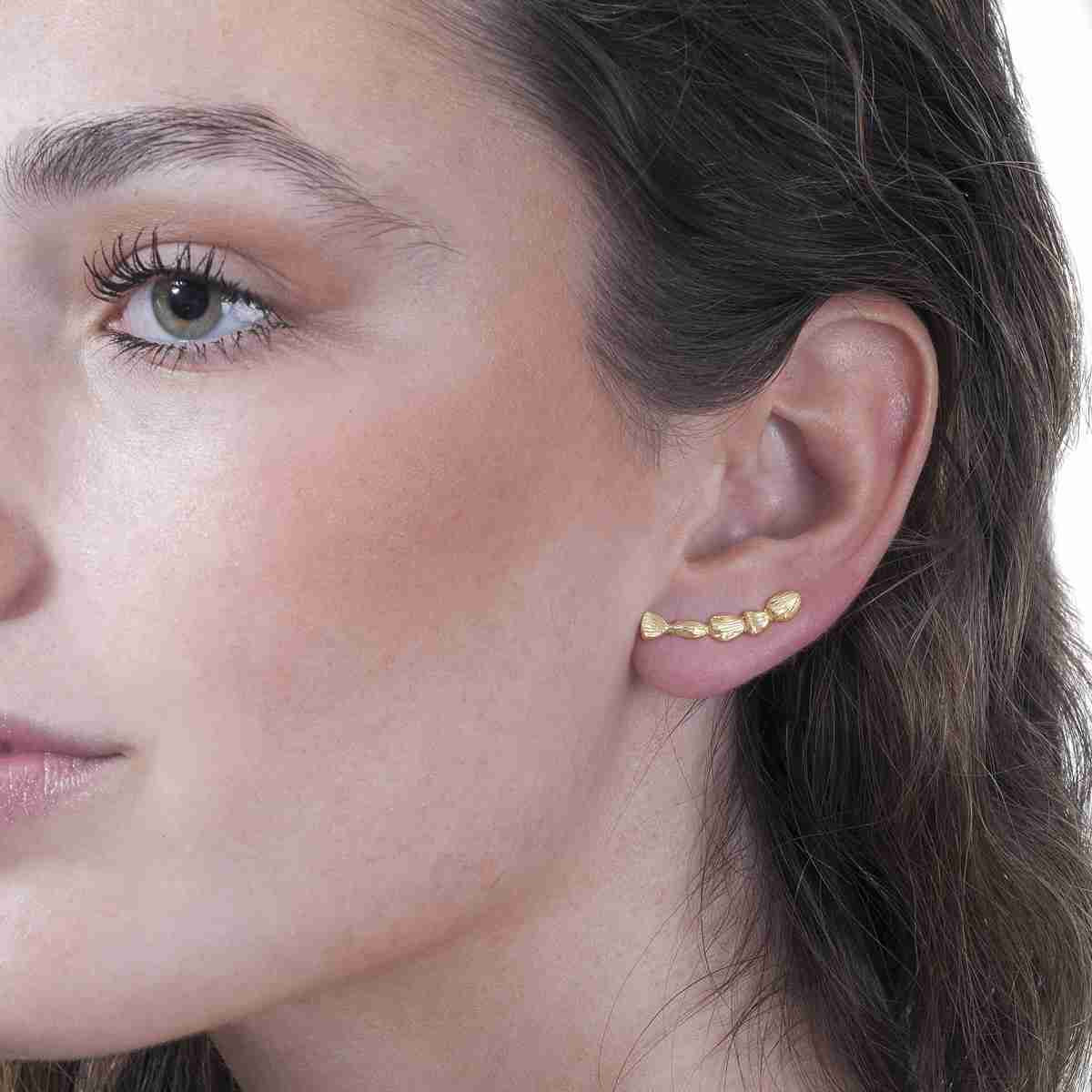 NUGGETS Earrings in Silver. 18k Gold Vermeil