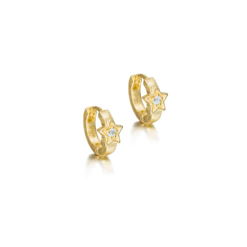 Pendientes DECO de Plata. Baño de Oro 18k
