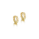 Pendientes DECO de Plata. Baño de Oro 18k