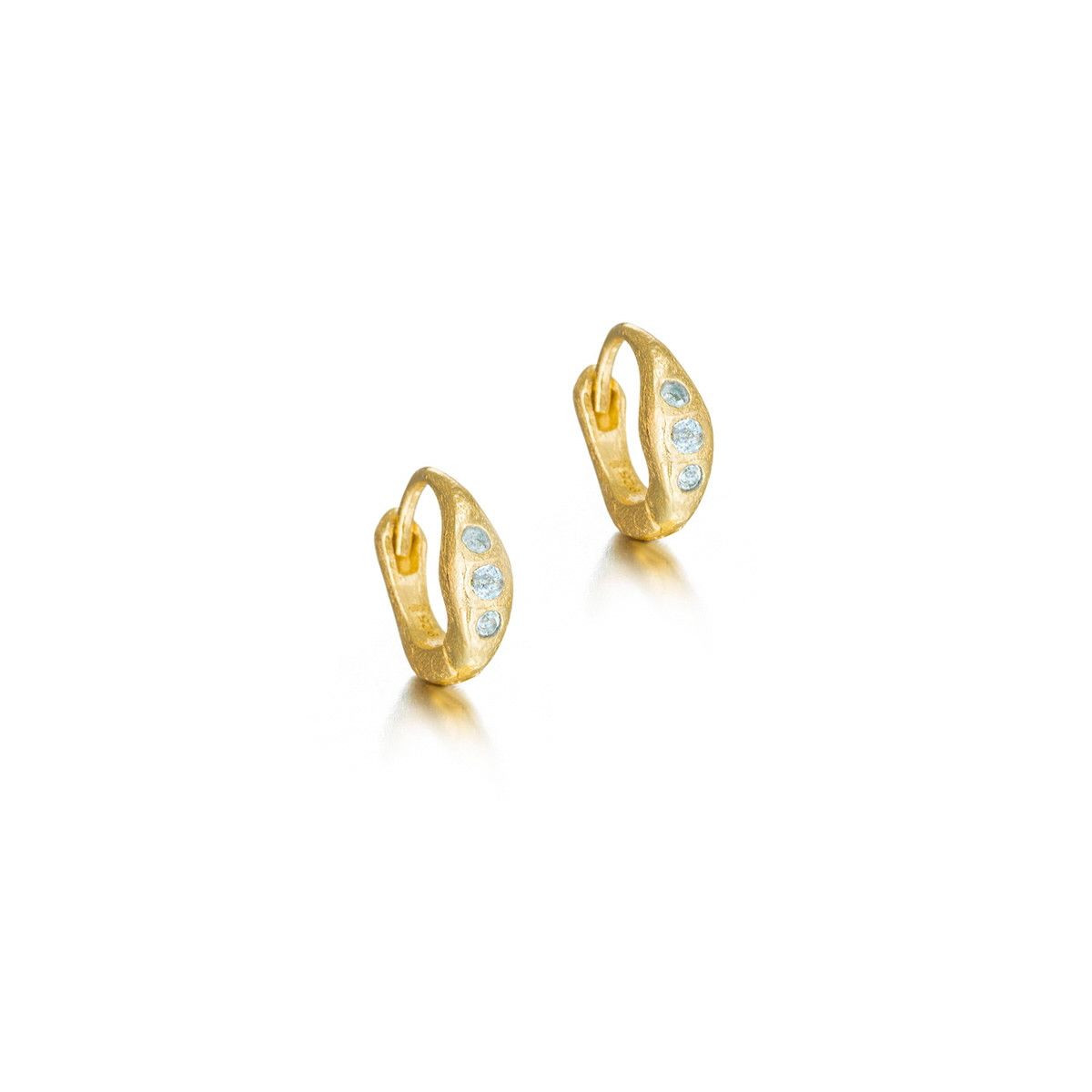 Pendientes DECO de Plata. Baño de Oro 18k