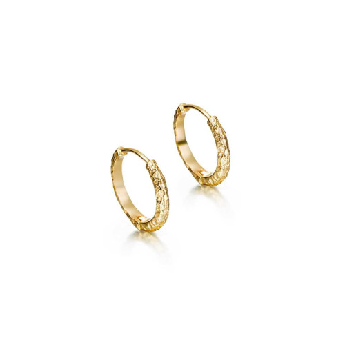 Pendientes LAVA de Plata. Baño de Oro 18k