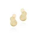 Textured circular earrings in 18k gold vermeil