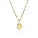 CITRINE pendant sterling silver/gold vermeil
