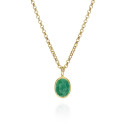 EMERALD pendant sterling silver/gold vermeil