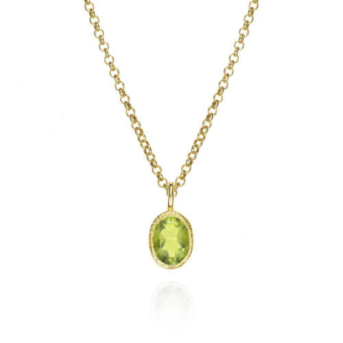 PERIDOT pendant sterling silver/gold vermeil