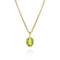 PERIDOT pendant sterling silver/gold vermeil