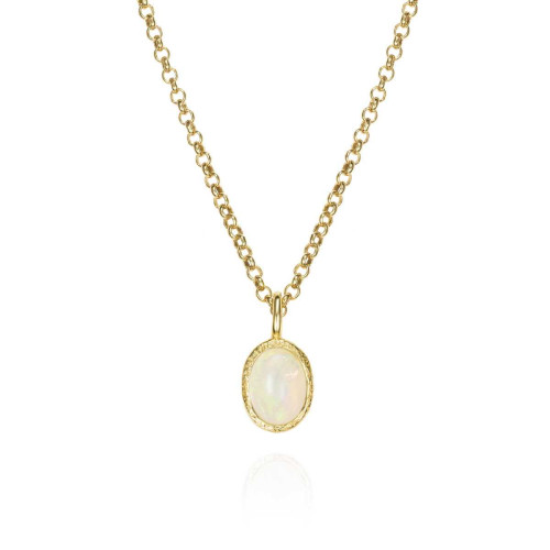 OPAL pendant sterling silver/gold vermeil