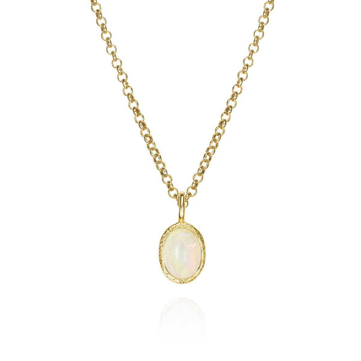 OPAL pendant sterling silver/gold vermeil