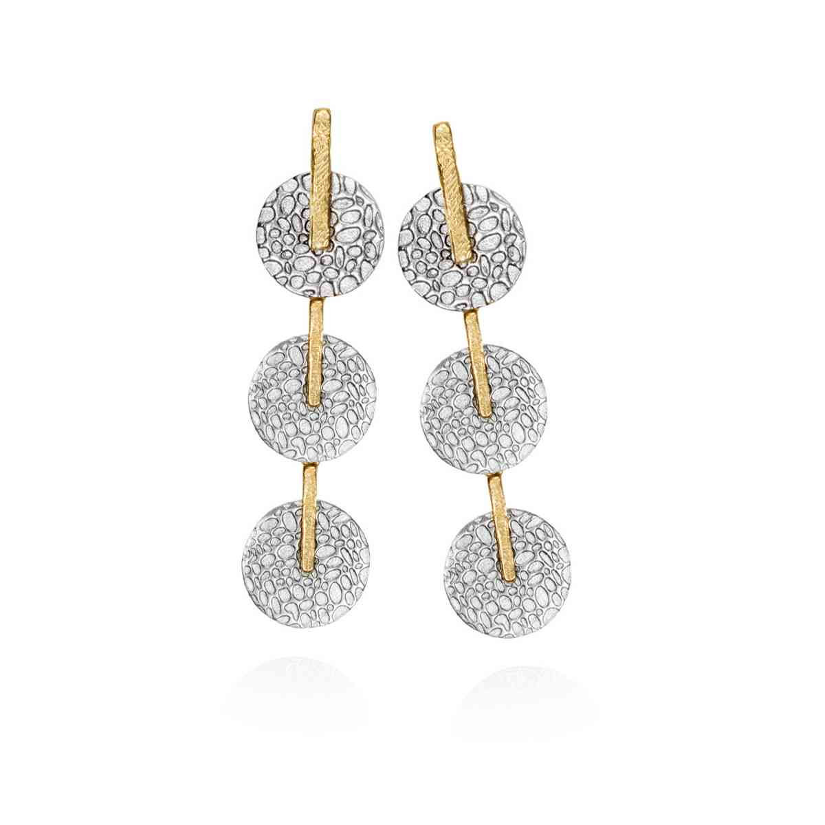 Pendientes KYMBAL de Plata. Baño de Oro 18k