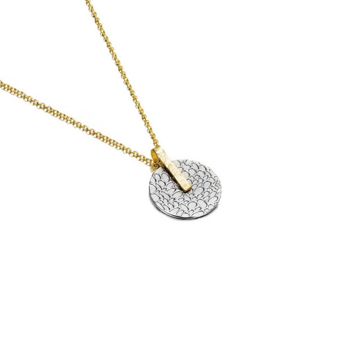 Colgante KYMBAL de Plata. Baño de Oro 18k