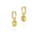 Pendientes CITRINO plata/baño oro