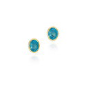Pendientes AGUAMARINA plata/baño oro