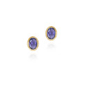 Pendientes ZAFIRO plata/baño oro