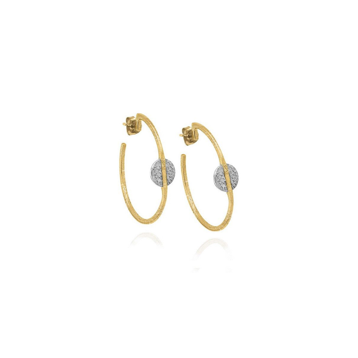 Pendientes KYMBAL de Plata. Baño de Oro 18k