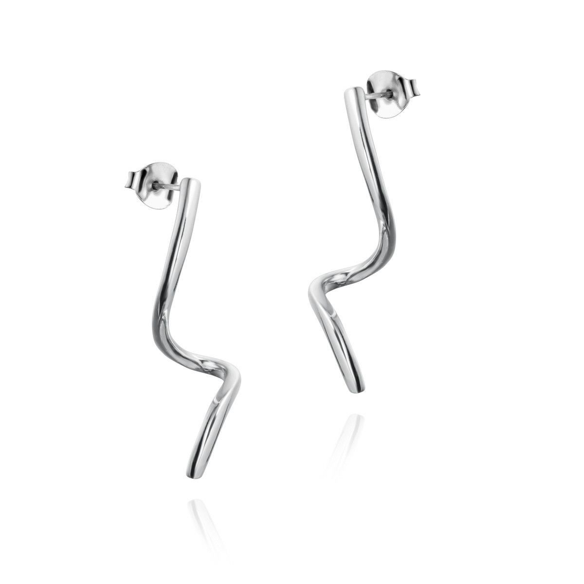 Spiral design earrings in sterling silver