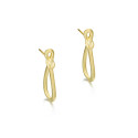 Pendientes oval mini de Plata con Baño de Oro