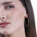 Pendientes de aro fino en Plata con Baño de Oro