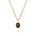 GARNET pendant sterling silver/gold vermeil