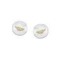 Pendientes ramitas en plata con baño de Oro