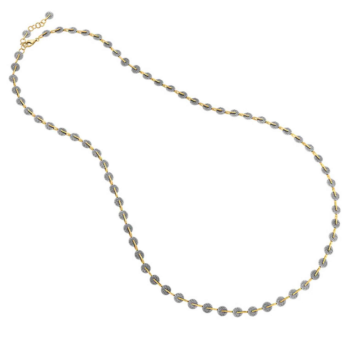 Long necklace in 18k gold vermeil sterling silver