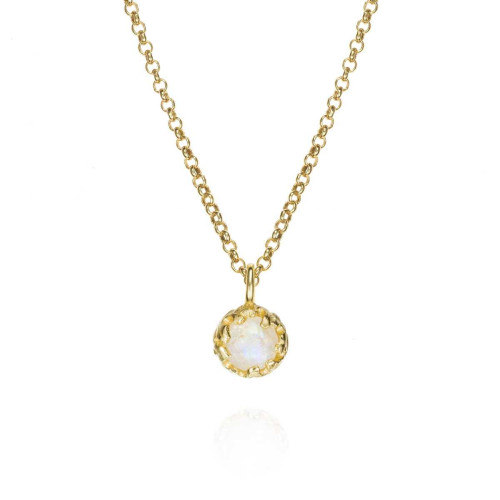 Colgante Espectrolita de plata con baño de oro 18K