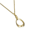 Oval pendant in 18k gold vermeil sterling silver