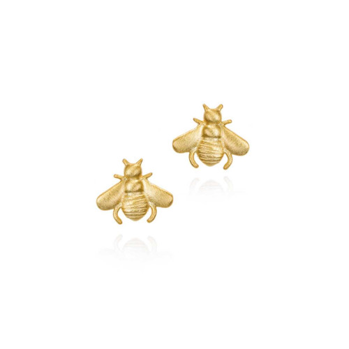 Bee earrings in sterling silver with 18k gold vermeil