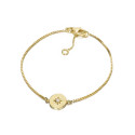 Pulsera con estrellita y espectrolita plata de ley con baño de oro 18k