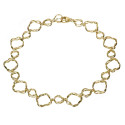 Collar de formas irregulares plata de ley con baño de oro 18k