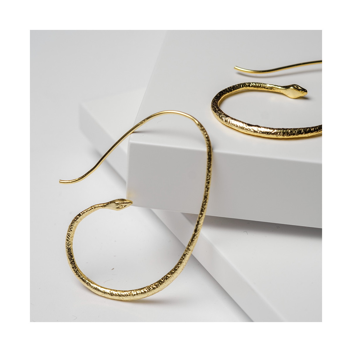 Pendientes CLEO de Plata. Baño de Oro 18k