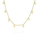 Collar geométrico en plata de ley con baño de oro 18k